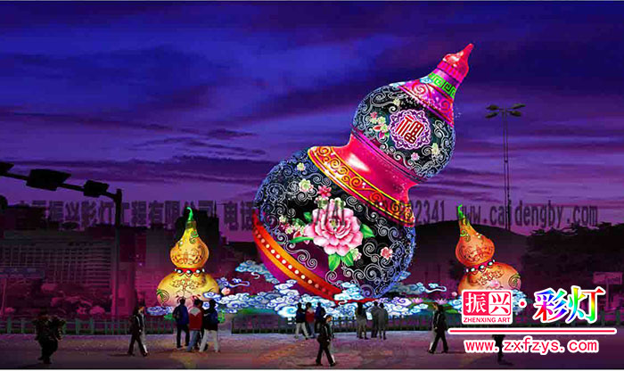 大型葫芦彩灯
