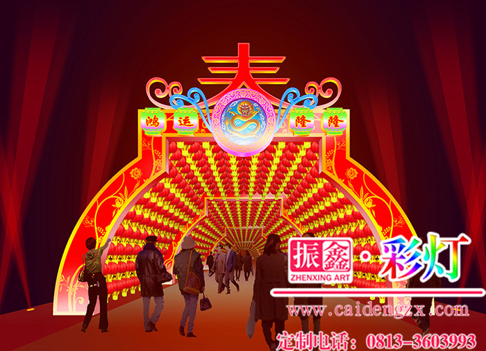 易彩堂灯展公司设计的长廊灯组