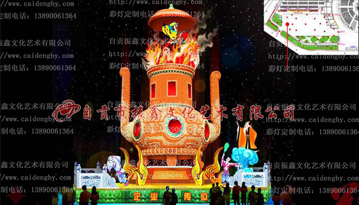 用乒乓球制作的大型彩灯